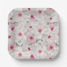 Fleur blanche et rose délicate