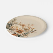 Assiettes En Carton Fleur Boho (Angle)