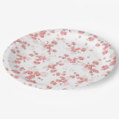 Assiettes En Carton Fleur cerise 2 (Angle)