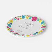 ASSIETTES EN CARTON FLEUR COLORÉE (Angle)