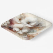 Assiettes En Carton Fleur Cosmos Abstraite Éthérée (Angulaire)