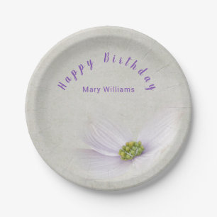 Assiettes En Carton fleur cosmos violet pastel