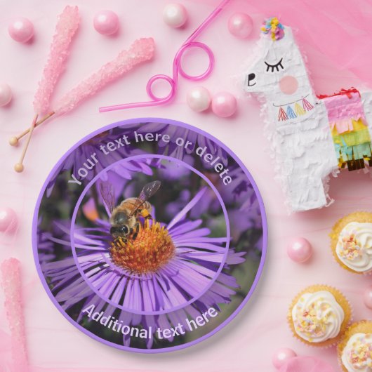 Assiettes En Carton Fleur d'aimer de miel Nature Fête personnalisée (Fête)