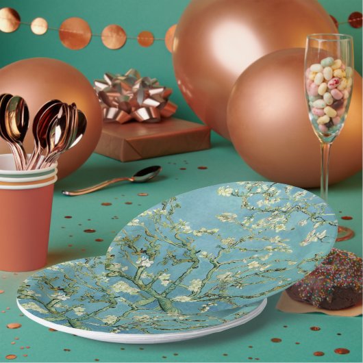 Assiettes En Carton Fleur d'amande, Van Gogh (Multi)