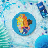 Assiettes En Carton Fleur d'aquarelle couleur carnation (Fête)