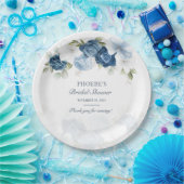 Assiettes En Carton Fleur de Bleu Poussiéreux Eucalyptus Succulent (Fête)