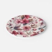 Assiettes En Carton Fleur de cerise (Angle)