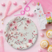 Assiettes En Carton Fleur de cerise (Fête)