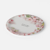 Assiettes En Carton Fleur de cerise (Angle)