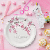 Assiettes En Carton Fleur de cerisier (Fête)