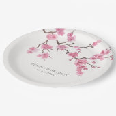 Assiettes En Carton Fleur de cerisier (Angle)