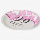 Assiettes En Carton Fleur de Chamomille rose Abstraite (Angle)