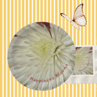 Fleur de chrysanthème jaune pâle et blanc