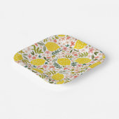 Assiettes En Carton Fleur de citron rose d'été (Angulaire)