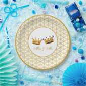 Assiettes En Carton Fleur de la vie et Mariage des couronnes (Fête)