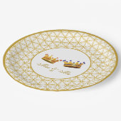 Assiettes En Carton Fleur de la vie et Mariage des couronnes (Angle)