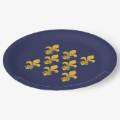 Assiettes En Carton Fleur-De-lis (Angle)