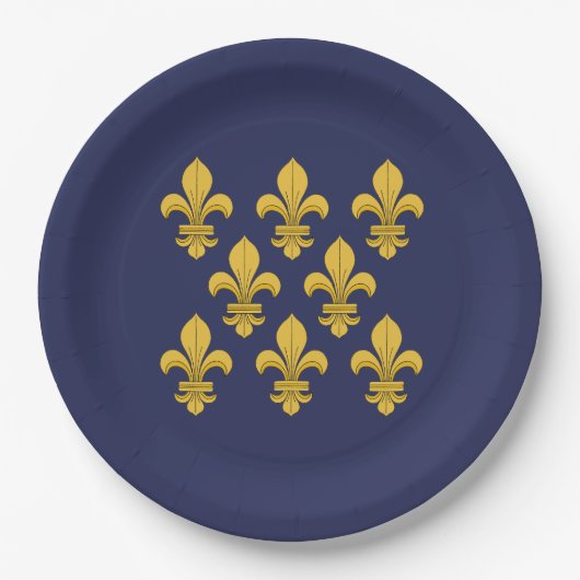 Assiettes En Carton Fleur-De-lis (Devant)