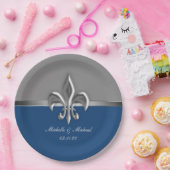 Assiettes En Carton Fleur de Lis (Fête)