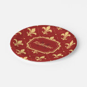 Assiettes En Carton Fleur de lis Motif (Angle)