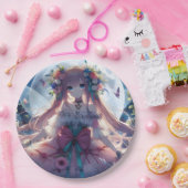 Assiettes En Carton Fleur de lune d'Anime (Fête)