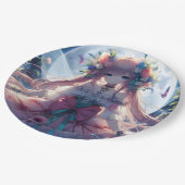 Assiettes En Carton Fleur de lune d'Anime (Angle)