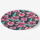 Assiettes En Carton Fleur de Noël (Angle)