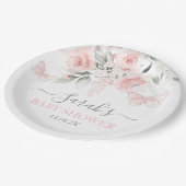 Assiettes En Carton Fleur de papillon rose (Angle)