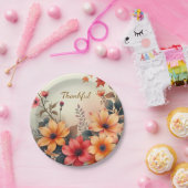 Assiettes En Carton Fleur de plaque papier d'automne (Fête)