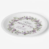 Assiettes En Carton Fleur de printemps violette Lilac 100e anniversair (Angle)