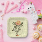 Assiettes En Carton Fleur de retraite heureuse personnalisée (Fête)