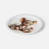 Assiettes En Carton Fleur de souris vintage Nursery (Angle)