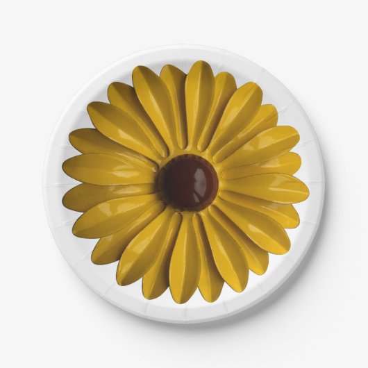 Assiettes En Carton Fleur de tournesol Pin Floral Spring Garden Party (Devant)