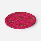 Assiettes En Carton Fleur de Zinnia (Angle)