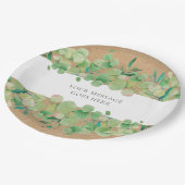 Assiettes En Carton Fleur d'eucalyptus (Angle)