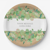 Assiettes En Carton Fleur d'eucalyptus (Devant)