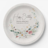 Assiettes En Carton Fleur d'hiver Fleur de neige 60e anniversaire (Devant)