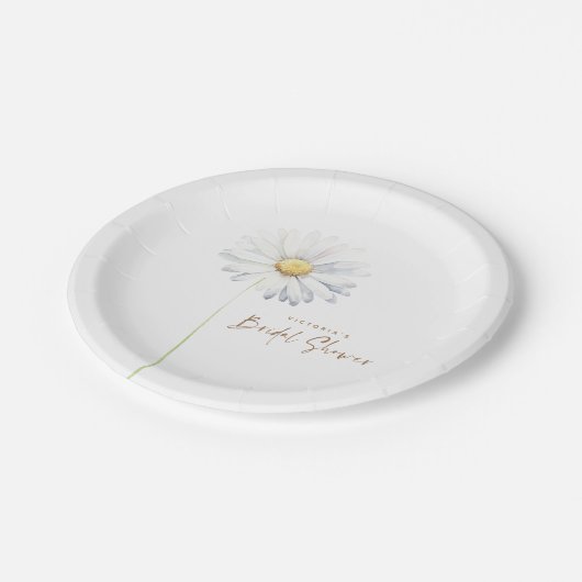 Assiettes En Carton Fleur élégante de marguerite blanche pour la fête (Angle)