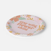 Assiettes En Carton Fleur Enfant Rétro Floral Plaque de papier d'anniv (Angle)