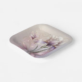 Assiettes En Carton Fleur Iris Avec Étapes Or (Angulaire)