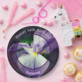 Assiettes En Carton Fleur Iris Japonaise Fête d'Anniversaire Personnal (Fête)