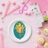 Assiettes En Carton Fleur jaune (Fête)