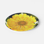 Assiettes En Carton Fleur jaune boho (Angle)