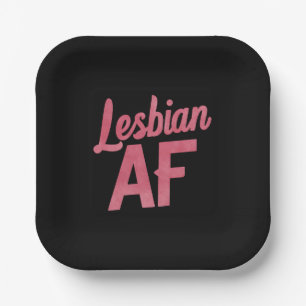 Assiettes En Carton Fleur lesbienne AF Fierté LGBT Amour gay Parade