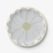 Assiettes En Carton Fleur marguerite blanche sur Plaques en papier piq (Devant)