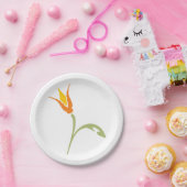 Assiettes En Carton Fleur orange (Fête)