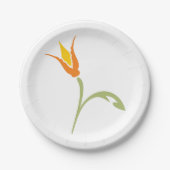 Assiettes En Carton Fleur orange (Devant)