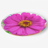 Assiettes En Carton Fleur pourpre Zinnia en fleur (Angle)