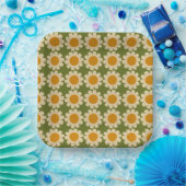 Assiettes En Carton Fleur Retro Daisy Spring (Fête)