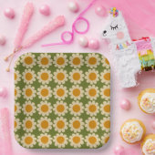 Assiettes En Carton Fleur Retro Daisy Spring (Fête)